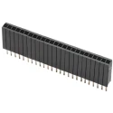 HARWIN M52 Series Straight Through Hole PCB Socket, 25-Contact, Single Row, 1.27 mm Pitch, Solder, Nylon Housing M52-5002545