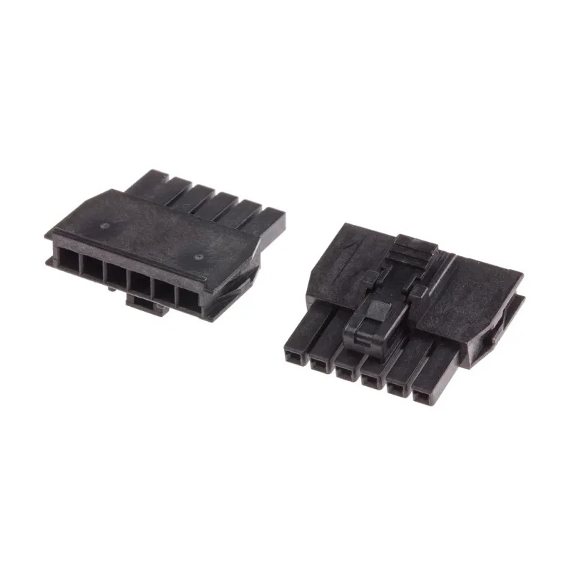 Molex Nano-Fit Female Connector Housing, 2.5 mm Pitch, 6 Way, 1 Row, Straight, Nylon, 105307-1206