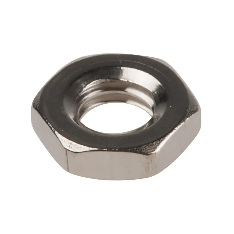 RS PRO Plain Stainless Steel Hex Nut M4 Half DIN 439 122-4401
