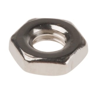 RS PRO Plain Stainless Steel Hex Nut M4, Half Height, DIN 439B 122-4409
