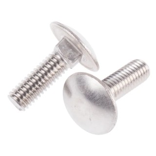 RS PRO Stainless Steel Coach Bolt, M6 x 20 mm, Square Neck, DIN 603, Plain Finish, A2 Grade 122-4417