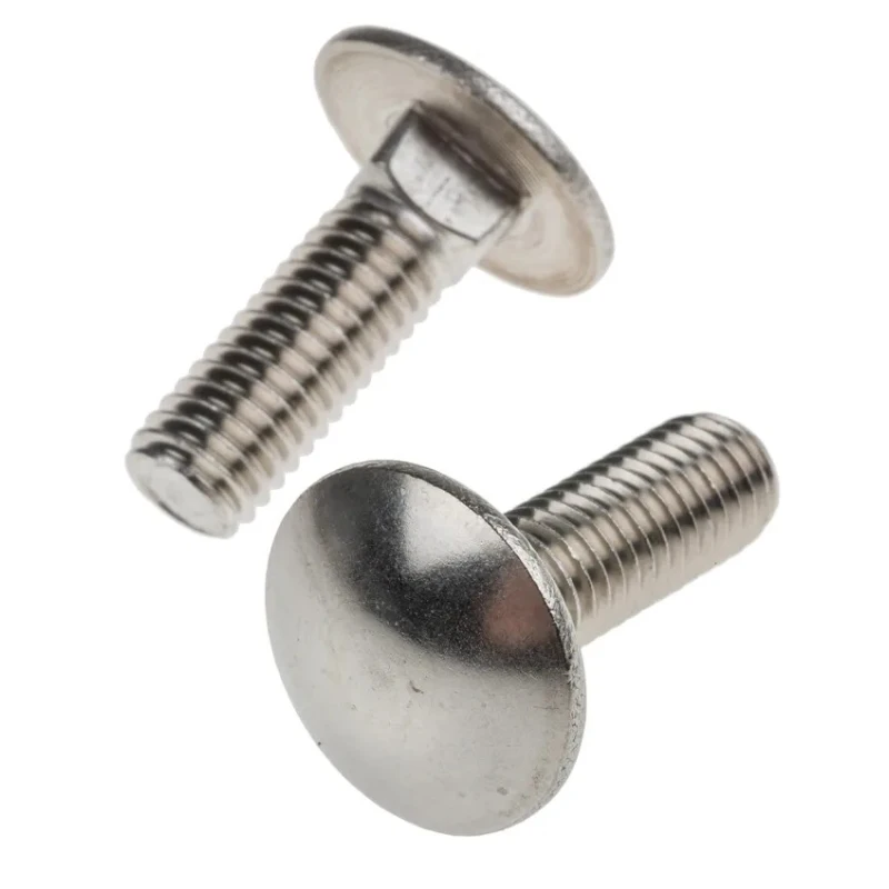 RS PRO Plain Stainless Steel Coach Bolt M8 x 25 mm, Square Neck, A2 Grade, DIN 603, 122-4425