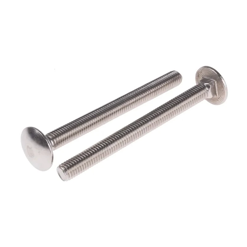 RS PRO Plain Stainless Steel Coach Bolt M8 x 90 mm, A2 Grade, Square Neck, DIN 603, 122-4433