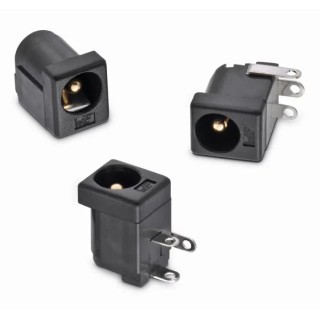 Wurth Elektronik WR-DC Right Angle DC Socket, Panel Mount, 5A, 24.0V, 9mm Length, Gold/Tin Plated Contacts 694108301002