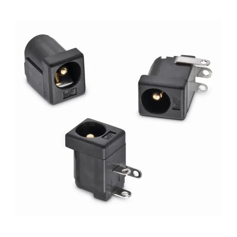 Wurth Elektronik WR-DC Right Angle DC Socket, Panel Mount, 5A, 24.0V, 9mm Length, Gold/Tin Plated Contacts 694108301002
