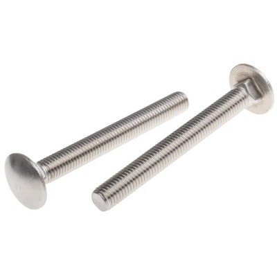 RS PRO Plain Stainless Steel Coach Bolt M10 x 90mm, Square Neck, A2 Grade, DIN 603, DIN 304 122-4441