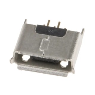 Wurth Elektronik Micro USB Type AB Female Straight Through Hole PCB Connector 1 Port 1.8A USB 2.0 30V 614105150621