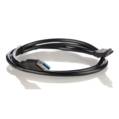 Wurth Elektronik IC Socket USB Cable, Male USB Type C to Male USB Type A, 3.1 USB, Black, 1 m 632910731131