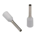 JST Insulated Crimp Bootlace Ferrule, 8 mm Pin Length, 1 mm Pin Diameter, Polypropylene, White, FTR0.5-8