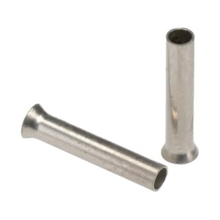 JST WE1-10 Uninsulated Crimp Bootlace Ferrule, 10 mm Pin Length, 1.4 mm Pin Diameter, Copper, 18 AWG