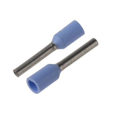 JST GWE Insulated Crimp Bootlace Ferrule 0.8mm Pin Diameter, 6mm Pin Length, Polypropylene, Light Blue, 24 AWG, GWE0.25-6