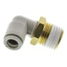 SMC Brass Pneumatic Male Elbow Fitting, G 1/8 Thread, 6mm Push-In, 90° Angle, KQ2L06-G01N