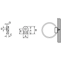 HellermannTyton Natural Cable Tie Mount Polyamide 66, 2.6 mm Cable Tie Width, 12.5 x 8 mm, Single-Hole 151-28119 MB1-PA66-NA