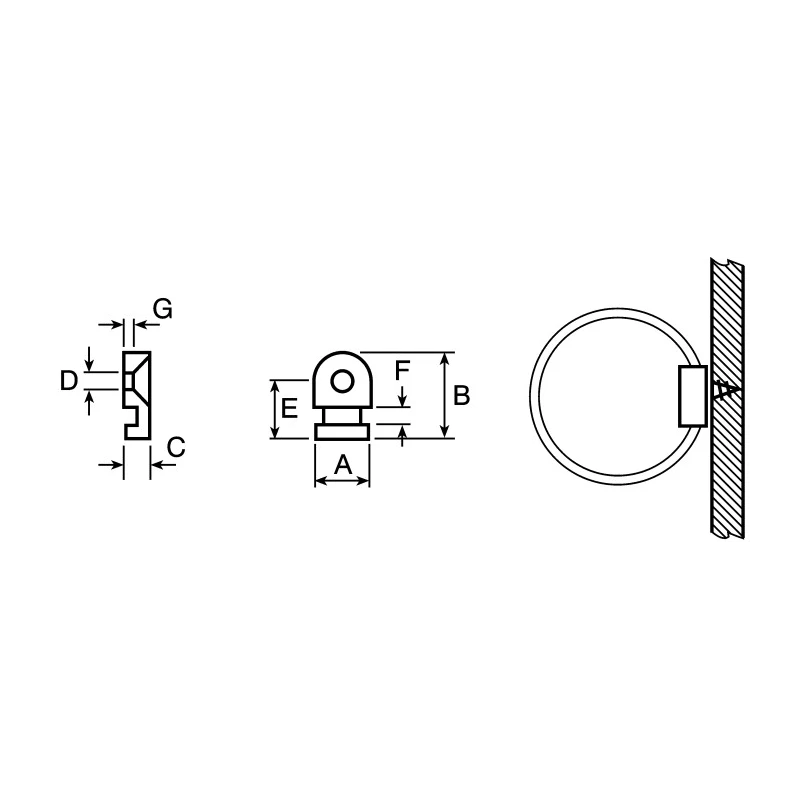 HellermannTyton Natural Cable Tie Mount Polyamide 66, 2.6 mm Cable Tie Width, 12.5 x 8 mm, Single-Hole 151-28119 MB1-PA66-NA