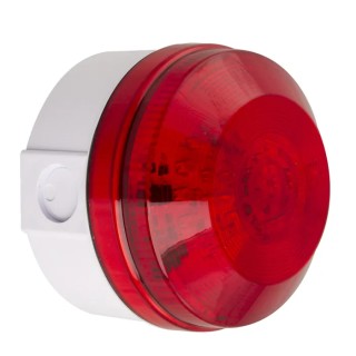 Moflash Red LED Beacon, Flashing Effect, Rear Mount, LED Bulb, 20V AC/DC, IP65, LED195-01WH-02