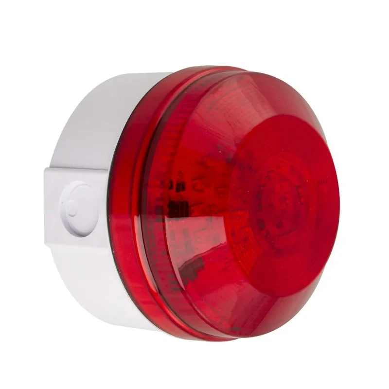Moflash Red LED Beacon, Flashing Effect, Rear Mount, LED Bulb, 20V AC/DC, IP65, LED195-01WH-02