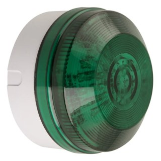 Moflash LED195 Series Green Beacon Steady/Flashing, Side or Rear Mount, LED Bulb, IP65, 30V AC/DC LED195-02WH-SB-04