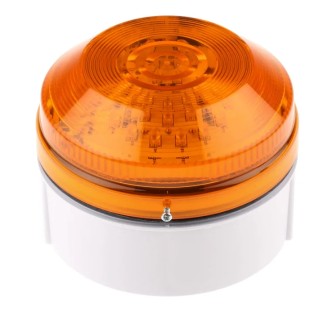 Moflash LED195 Series Amber Beacon 30V AC/DC Flashing Rear, LED Bulb, IP65 LED195-02WH-01