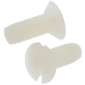RS PRO Slot Countersunk Nylon Machine Screw M6, 16mm, Plain Finish, DIN 963, Ivory Nylon 6,6 232-6982