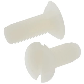 RS PRO Slot Countersunk Nylon Machine Screw M6, 16mm, Plain Finish, DIN 963, Ivory Nylon 6,6 232-6982