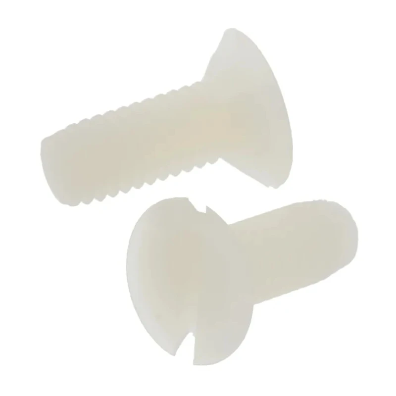 RS PRO Slot Countersunk Nylon Machine Screw M6, 16mm, Plain Finish, DIN 963, Ivory Nylon 6,6 232-6982