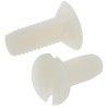 RS PRO Slot Countersunk Nylon Machine Screw M6, 16mm, Plain Finish, DIN 963, Ivory Nylon 6,6 232-6982