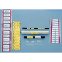 TE Connectivity Yellow Print Heat Shrink Label Sleeve, UV Resistant, TMS-CCUV-SLEEVE-4