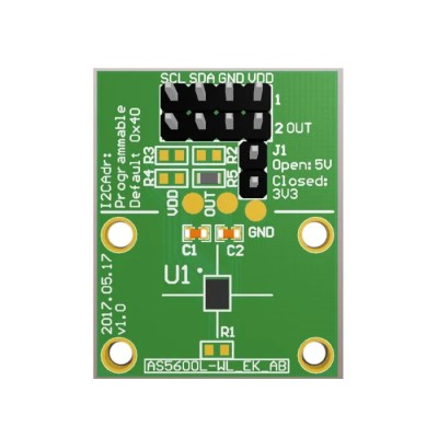 ams OSRAM Position Sensor Adapter Board AS5600L-WL_EK_AB for AS5600L, Magnetic Sensor Evaluation, RoHS, Austria
