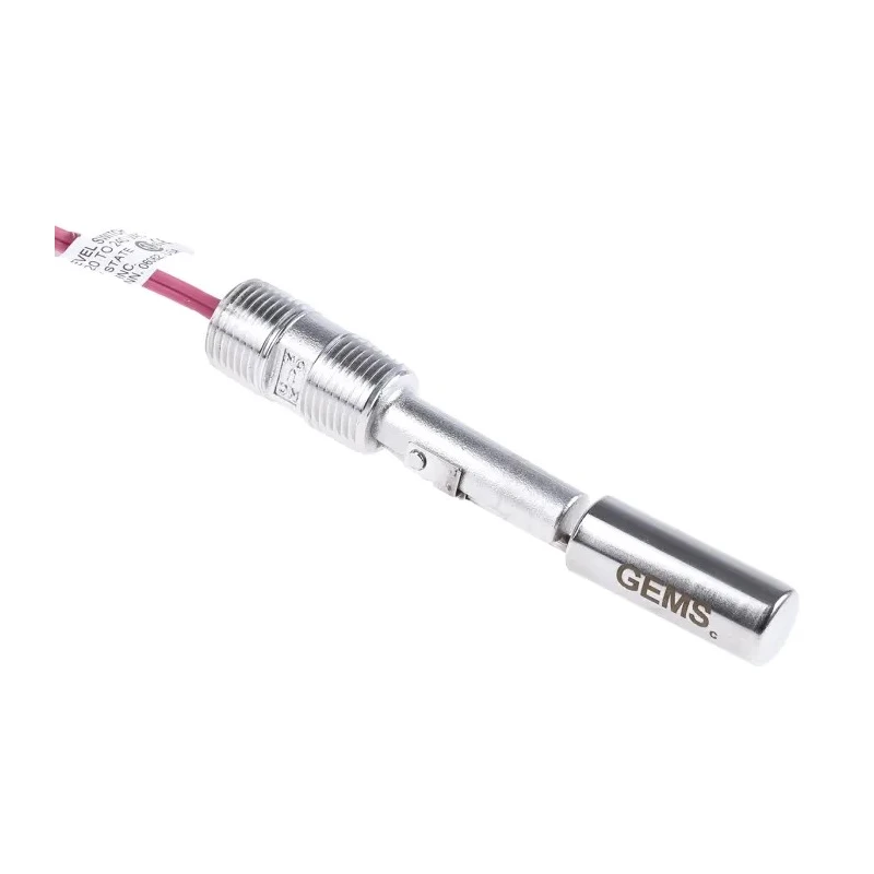Gems Sensors LS-7 Series Horizontal Viton Float Switch, 316 Stainless Steel, SPST NO/NC, 610 mm Cable 164870