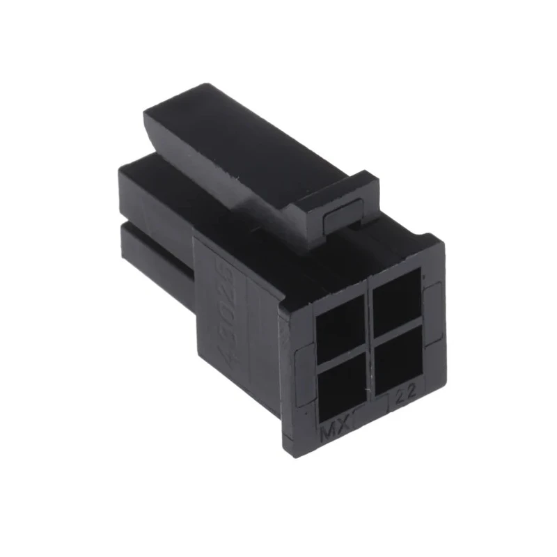 Molex Micro-Fit 3.0 Female Crimp Connector Housing, 4 Way, 3mm Pitch, 2 Row, Polyamide, Cable Mount, 43025-0400