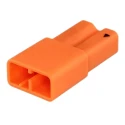 TE Connectivity Wire-to-Wire Female Push-in Lighting Connector, 2-Pole, 2-Way, 4A, 600V, Orange 2271183-1