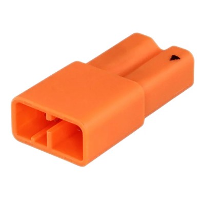TE Connectivity Wire-to-Wire Female Push-in Lighting Connector, 2-Pole, 2-Way, 4A, 600V, Orange 2271183-1