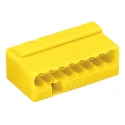WAGO 243 MICRO PUSH WIRE Junction Box Connector, 8-Way, 20AWG/22AWG, 6A, 100V, Yellow, Model 243-508