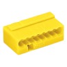 WAGO 243 MICRO PUSH WIRE Junction Box Connector, 8-Way, 20AWG/22AWG, 6A, 100V, Yellow, Model 243-508