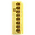 WAGO 243 MICRO PUSH WIRE Junction Box Connector, 8-Way, 20AWG/22AWG, 6A, 100V, Yellow, Model 243-508