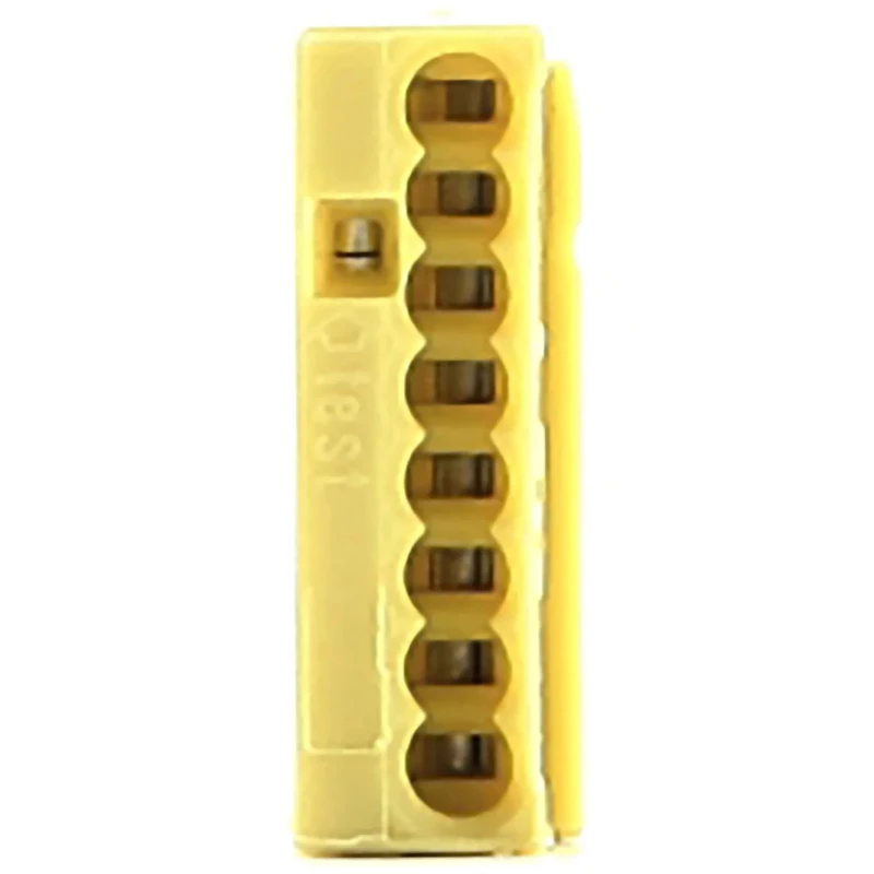 WAGO 243 MICRO PUSH WIRE Junction Box Connector, 8-Way, 20AWG/22AWG, 6A, 100V, Yellow, Model 243-508
