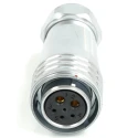 RS PRO Circular Connector 6 Contacts M20 Cable Mount Plug Female IP67 SF20 Series 500V Chrome Plated Brass 233-8178