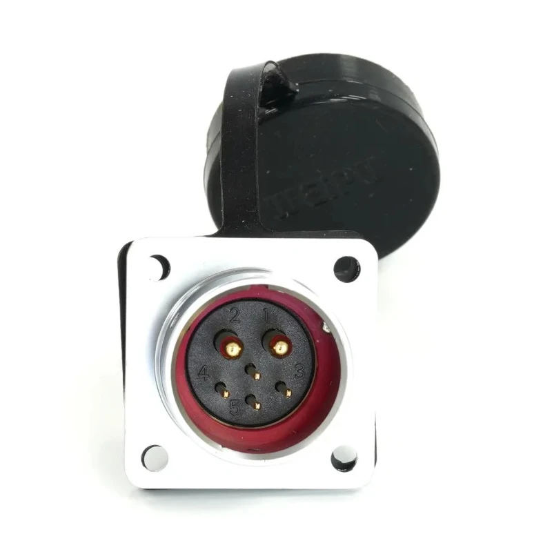 RS PRO Circular Connector 6 Contacts Flange M20 Socket Male Push-Pull IP67 SF20 Series 500V Chrome Plated Brass 233-8210