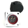 RS PRO Circular Connector 6 Contacts Flange M20 Socket Male Push-Pull IP67 SF20 Series 500V Chrome Plated Brass 233-8210