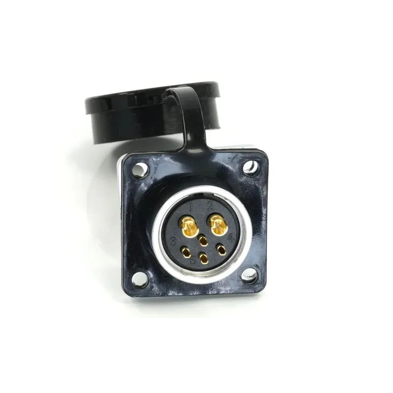 RS PRO Circular Connector 6 Contacts Flange M20 Socket Male Push-Pull IP67 SF20 Series 500V Chrome Plated Brass 233-8210