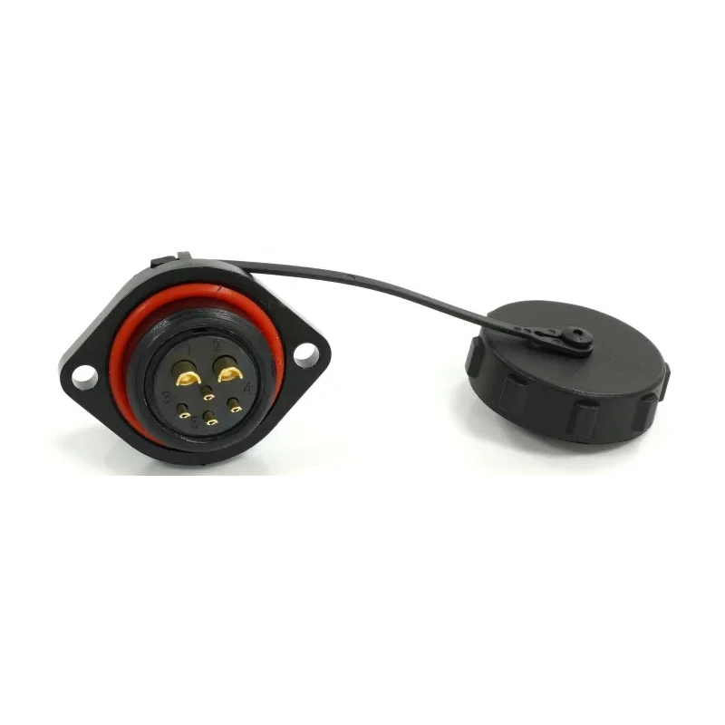 RS PRO Industrial Circular Connector, 6 Contacts, Flange Mount, 21 mm, Male Socket, IP67, 500V SY21 Series 233-8395