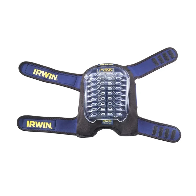Irwin I-Gel Gel Knee Pad, Adjustable Strap, Impact Resistant, Black/Blue 10503830