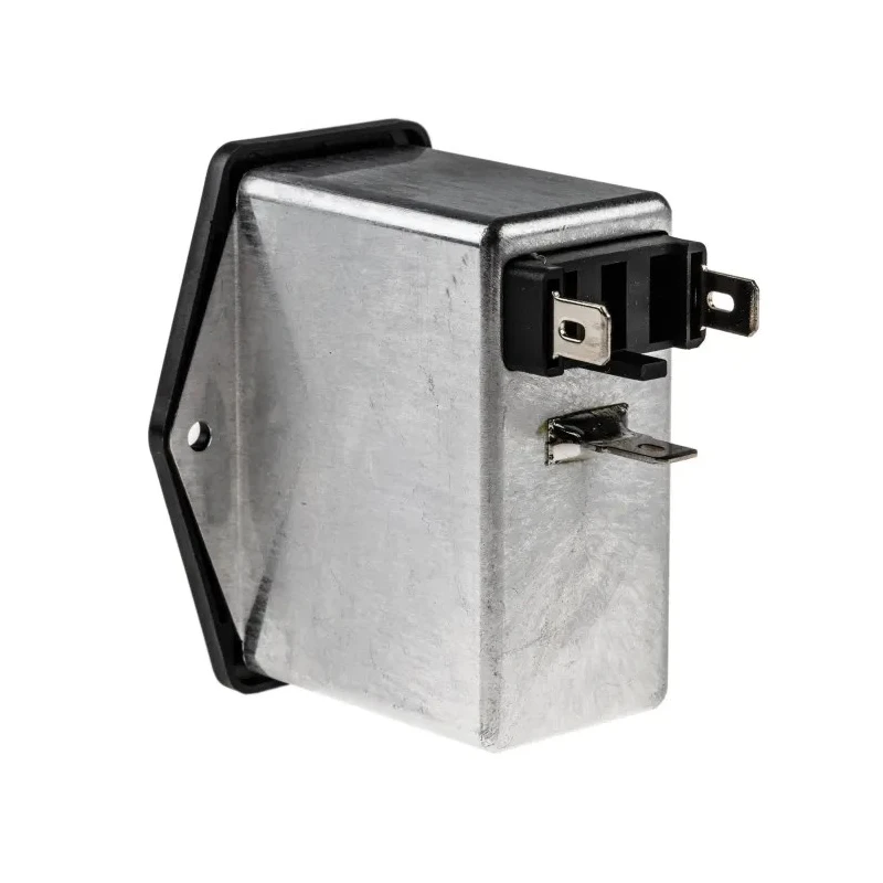 Schaffner IEC Power Entry Filter Module, FN284-2-06, 2A, 250V AC, Panel Mount, 2 Pole, Dual Fuse, C14, Faston