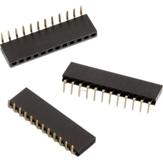 Wurth Elektronik WR-PHD Series Angled Through Hole PCB Socket, 16-Contact, 1 Row, 2.54 mm Pitch, Solder, 3A 500V 613016143121
