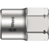 Wera 1/4 Inch Drive Standard Hex Socket, 8 mm Size, 9.5 mm Overall Length, Chrome Vanadium Steel 05003675001