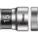 Wera 1/2 in Drive Socket, 15 mm, Standard Type, Chrome Vanadium Steel, 12 mm Overall Length 05024458001