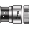 Wera 1/2 in Drive Socket, 15 mm, Standard Type, Chrome Vanadium Steel, 12 mm Overall Length 05024458001
