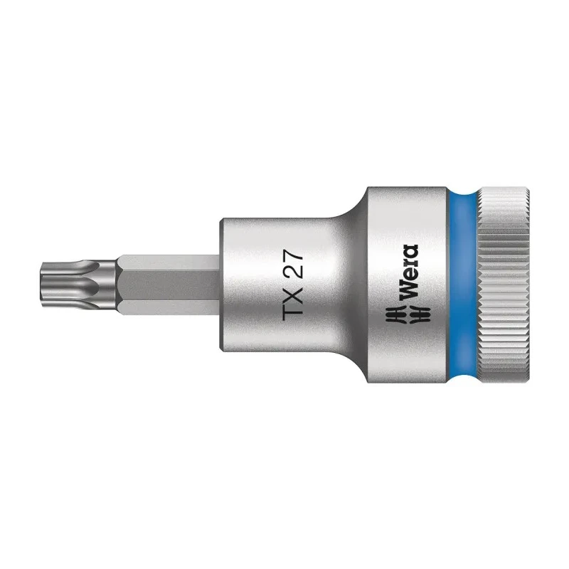 Wera 1/2 in Drive Bit Socket TX27, Chrome Vanadium Steel, 60mm Length 
