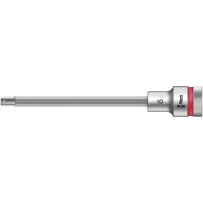 Wera 1/2 in Drive 6 mm Hexagon Bit Socket, Chrome Vanadium Steel, 101.5mm Length 05003842001