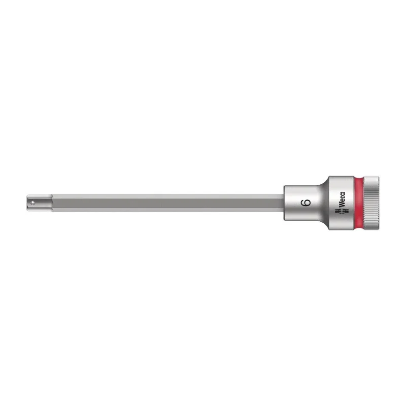 Wera 1/2 in Drive 6 mm Hexagon Bit Socket, Chrome Vanadium Steel, 101.5mm Length 05003842001